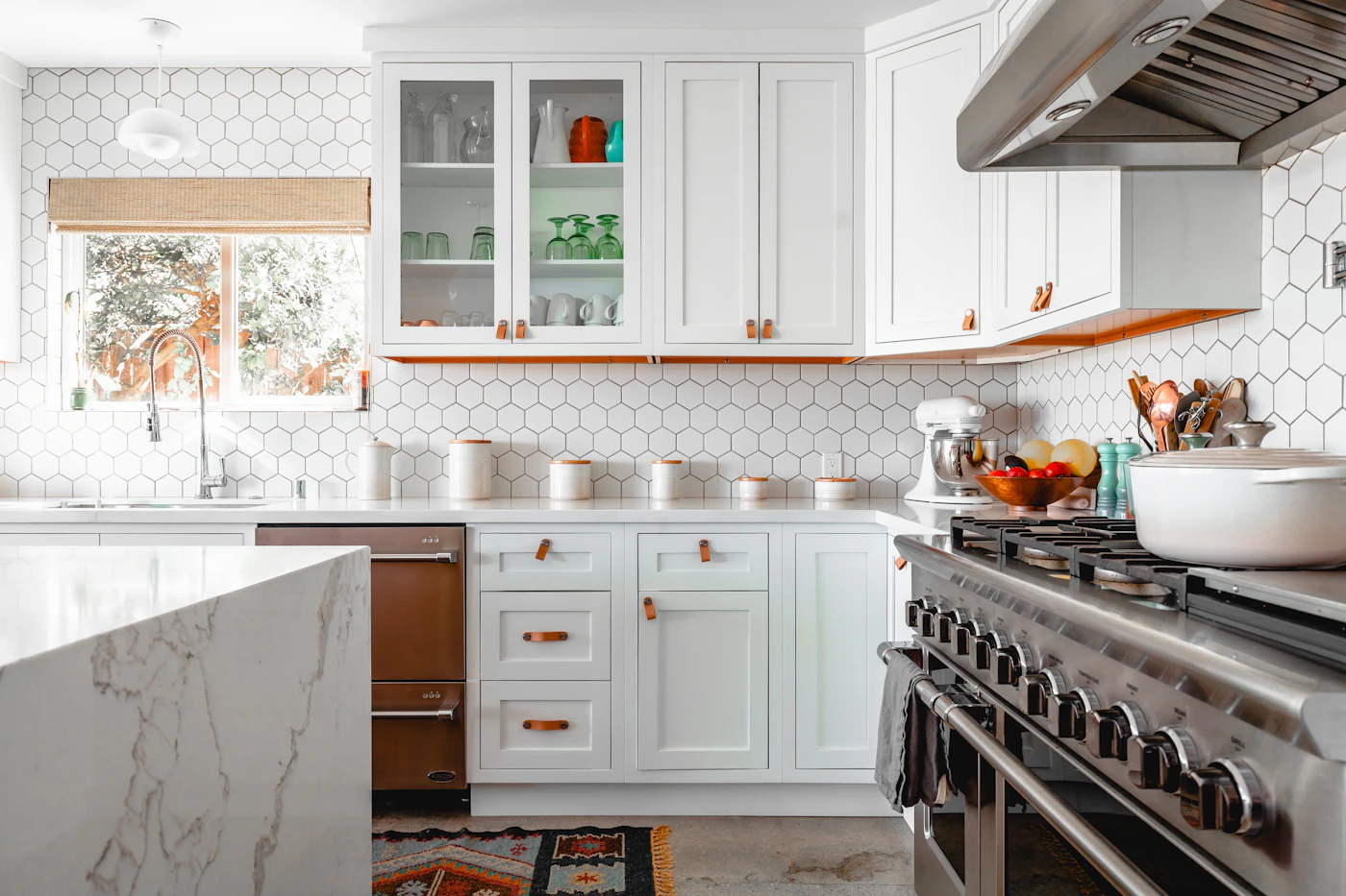 Kitchen renovation project with custom cabinetry and island